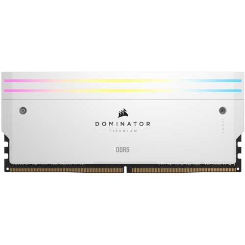 Kit Memorie Corsair Dominator Titanium RGB White Intel XMP 3.0 96GB, DDR5-6400MHz, CL32, Dual Channel