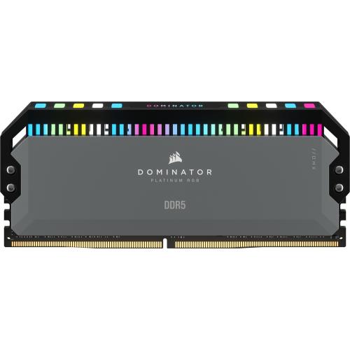 Kit Memorie Corsair Dominator Platinum RGB Grey AMD EXPO 64GB, DDR5-5600MHz, CL40, Dual Channel