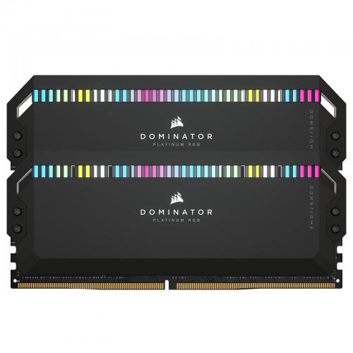 Kit Memorie Corsair Dominator Platinum RGB, 64GB, DDR5-6000MHz, CL40, Dual Channel