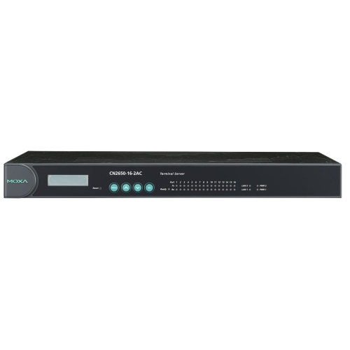 Convertor Media Moxa CN2650-16-2AC/EU 100 Mbps, RS232/422/485 - RJ45