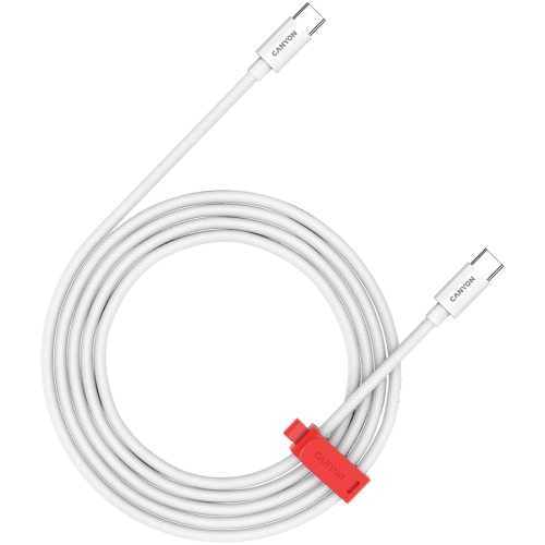 Cablu de date Canyon CC60AB, USB-C - USB-C, 2m, White