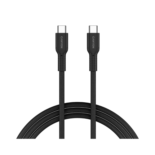 Cablu de date Canyon OnWire 60CL, USB-C - USB-C, 1 m, Black