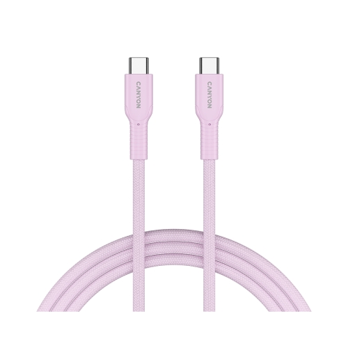 Cablu de date Canyon OnWire 60CL, USB-C - USB-C, 1 m, Pink