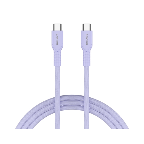 Cablu de date Canyon OnWire 60CL, USB-C - USB-C, 1 m, Purple