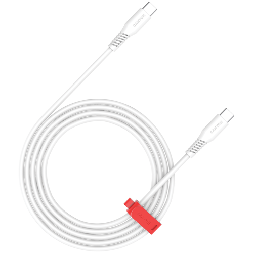 Cablu de date Canyon CC60SC, USB-C - USB-C, 2m, White