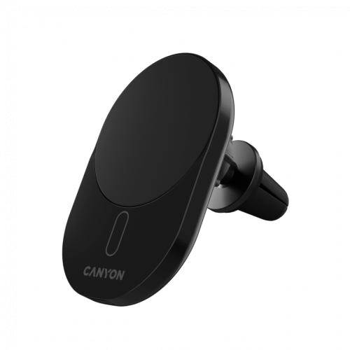 Incarcator wireless auto Canyon OnGrip 105, 1 x USB-C, 9 V, 3 A, 15 W, Black