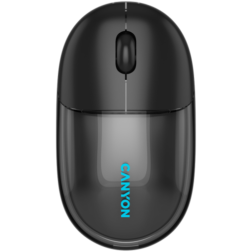 Mouse Optic Canyon OnClick 24, Bluetooth/USB Wireless, Transparent-Black