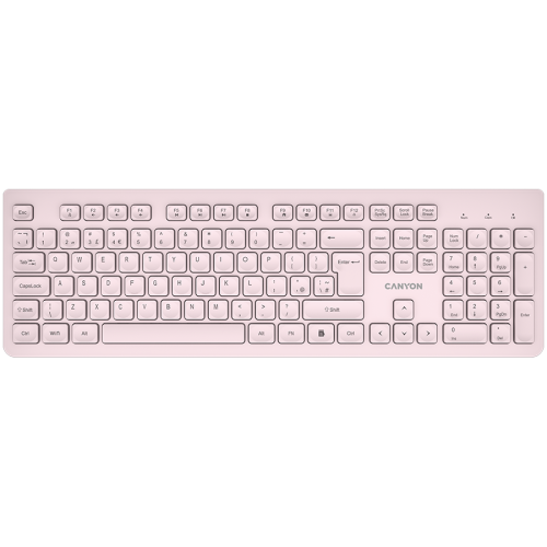 Tastatura Canyon HKB-W01, USB Wireless, Beige