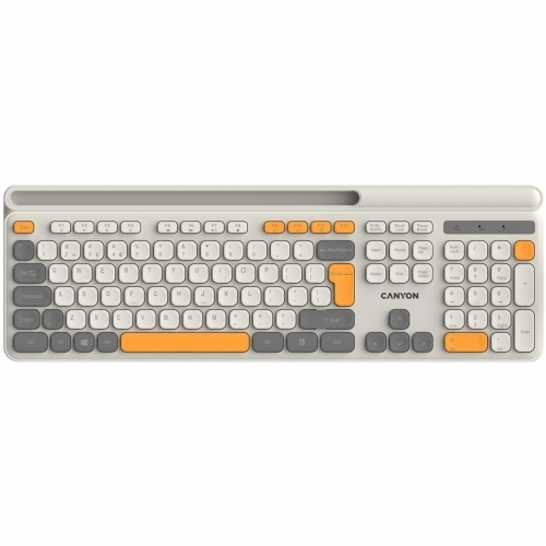 Tastatura Canyon HKB-W03, USB Wireless, Beige