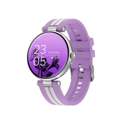 Smartwatch Canyon SW-61 Semifreddo, 1.19inch, Curea Silicon, Pink-Silver