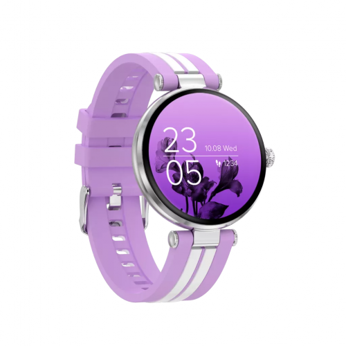 Smartwatch Canyon SW-61 Semifreddo, 1.19inch, Curea Silicon, Pink-Silver