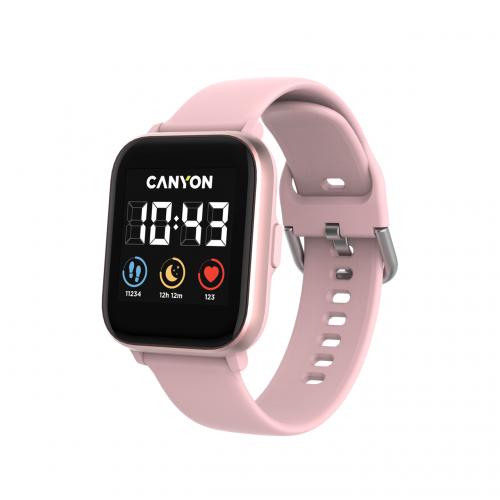 Smartwatch Canyon Salt SW-78, 1.4inch, Curea Silicon, Pink