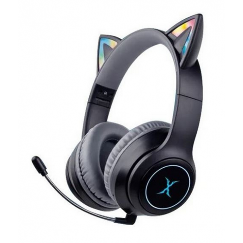 Casti cu microfon FoxXray HAB-10 DazzleCat, Bluetooth/3.5mm jack, Black