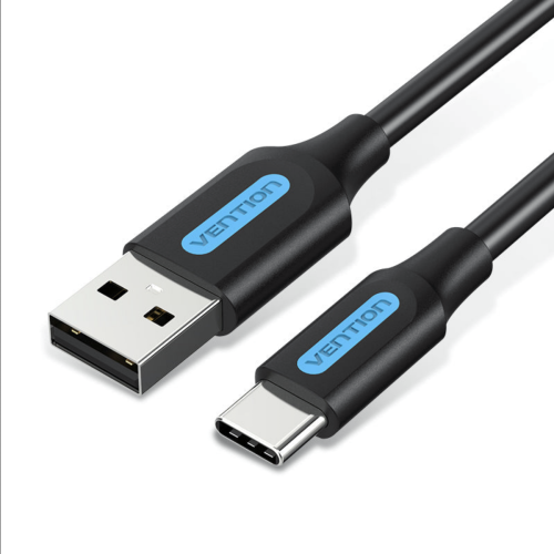 Cablu de date Vention COKBC, USB 2.0 male - USB-C male, 0.25 m, Black