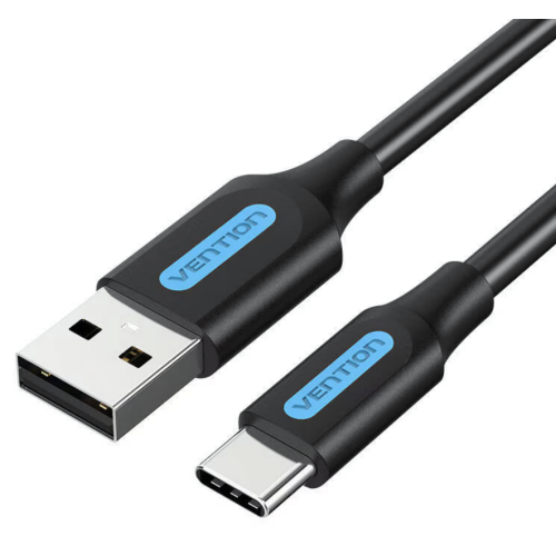 Cablu de date Vention COKBG, USB 2.0 male - USB-C male, 1.5 m, Black