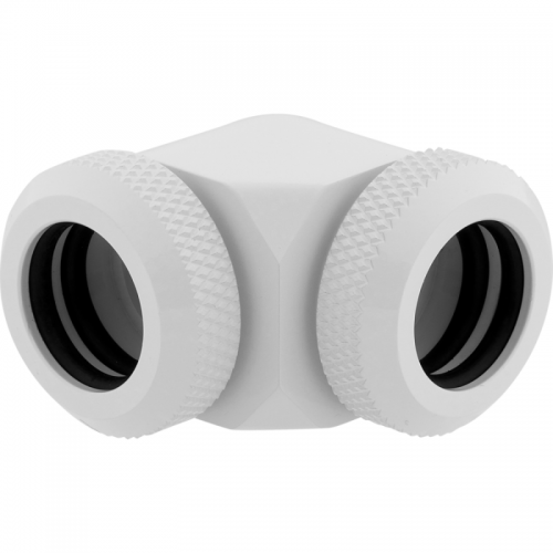 Conectori watercooling Corsair Hydro X Series XF Hardline 90 12mm OD Fitting Twin Pack, White