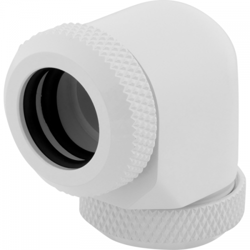 Conectori watercooling Corsair Hydro X Series XF Hardline 90 12mm OD Fitting Twin Pack, White