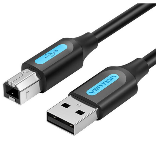 Cablu Vention COQBG, USB 2.0 male - USB-B 2.0 male, 1 m, Black