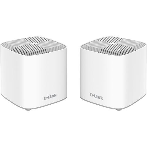 D-LINK AX1800 Home Mesh Wi-Fi6 system (2 pack), COVR-X1862; 802.11ax Wi- Fi 6, Dual-Band, Wireless speed: 1200 Mbps 5 GHz, 574 Mbps 2.4 GHz, interface: 1 LAN, 1 WAN, MU-MIMO.