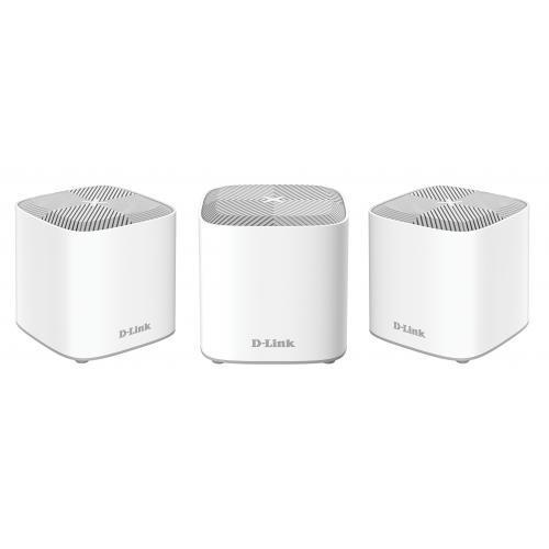 D-LINK AX1800 Home Mesh Wi-Fi6 system (3 pack), COVR-X1862; 802.11ax Wi- Fi 6, Dual-Band, Wireless speed: 1200 Mbps 5 GHz, 574 Mbps 2.4 GHz, interface: 1 LAN, 1 WAN, MU-MIMO.