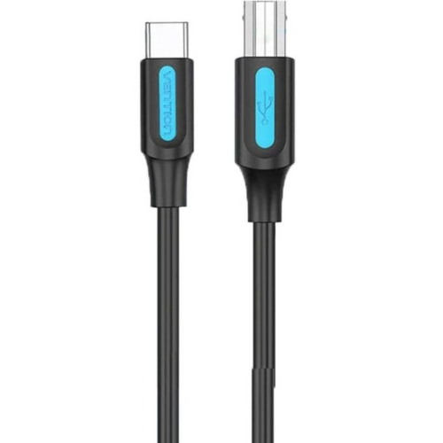 Cablu Vention CQUBG, USB-C 2.0 male - USB-B male, 1.5 m, Black