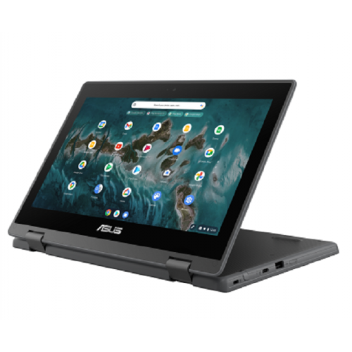 Laptop 2-in-1 ASUS ChromeBook Flip CR1100FKA-BP0408, Intel Celeron N4500, 11.6inch Touch, RAM 8GB, eMMC 32GB, Intel HD Graphics, Chrome OS, Dark Grey
