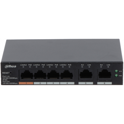 Switch Dahua CS4006-4GT-60, 4 porturi, PoE