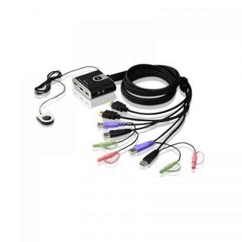 Switch KVM ATEN CS692, 2-Port, USB HDMI/Audio, Remote port selector (1.8m)