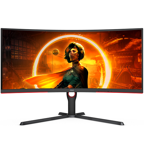 Monitor LED AOC CU34G3S/BK, 34inch, UWQHD VA, 1ms, 165Hz, negru