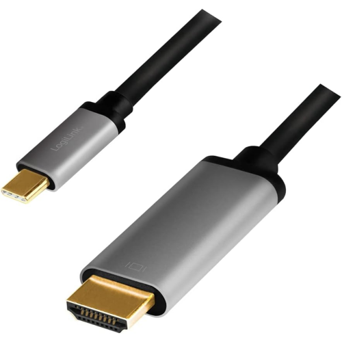 Cablu Logilink CUA0101, HDMI male - USB-C male, 0.15 m, Black