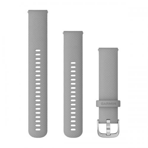 Garmin Curea Silicon Ceas 20mm Grey-Sliver  Acc, vivomove3, 20mm, Silicone, Grey-Sliver