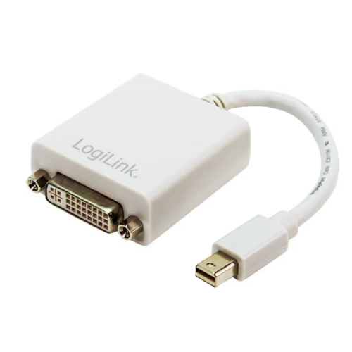 Adaptor Logilink CV0037, DisplayPort male - DVI-D male, 0.1 m, White