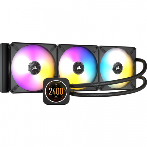 Cooler procesor Corsair H170i Elite LCD Liquid, 3x 120mm