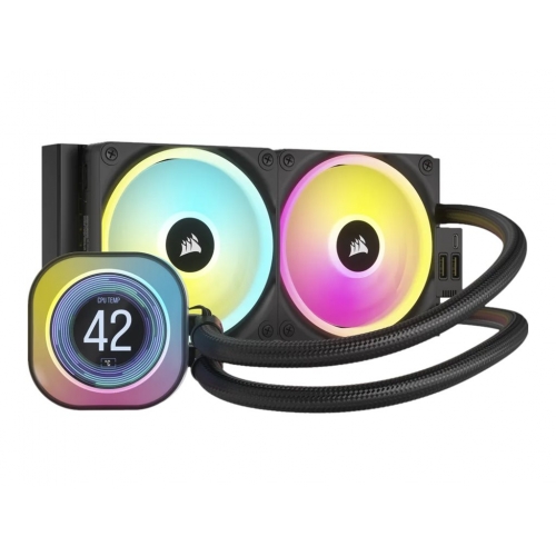 Cooler procesor Corsair iCUE LINK H100i LCD, RGB, 2x 120mm