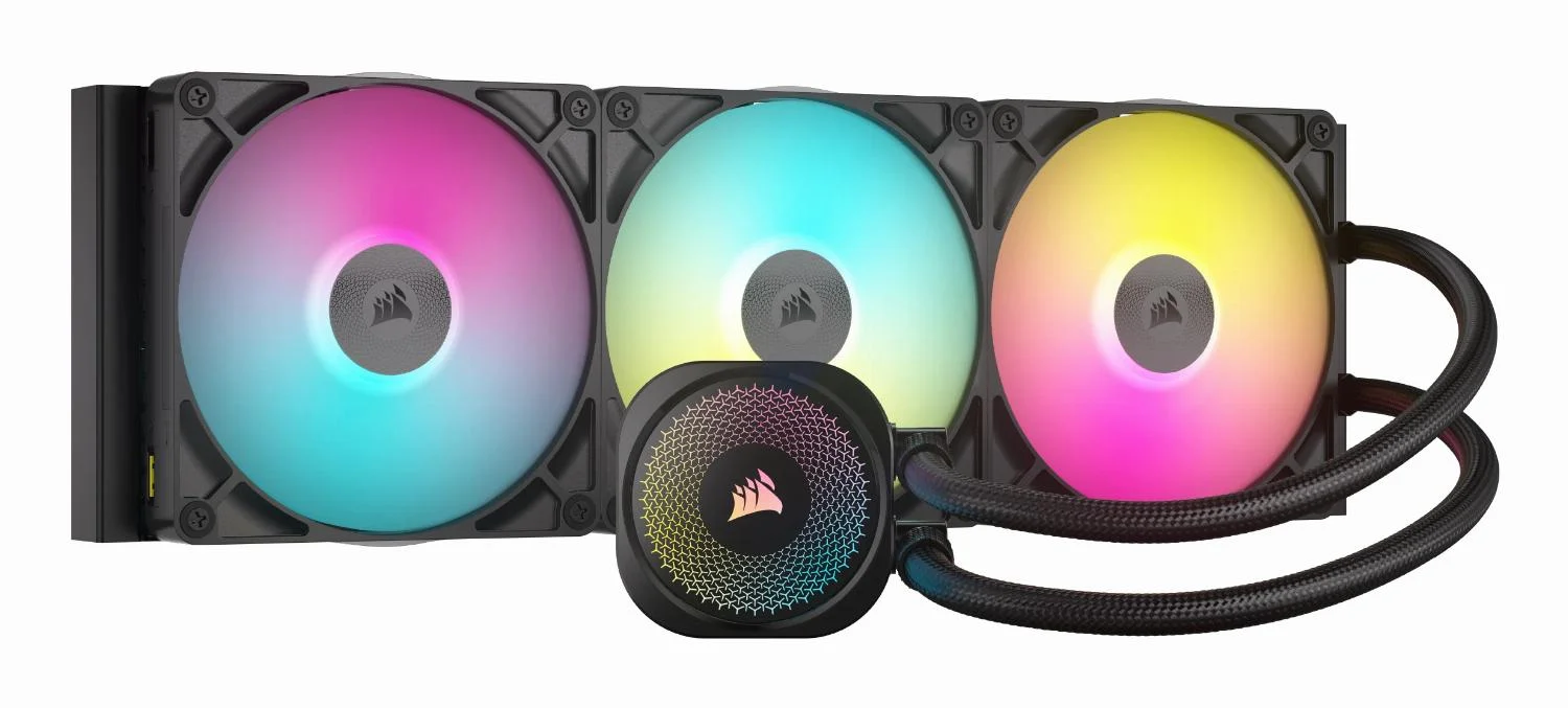 Cooler Procesor Corsair iCue Link Titan 420 RX RGB, 3 x 140 mm, Black