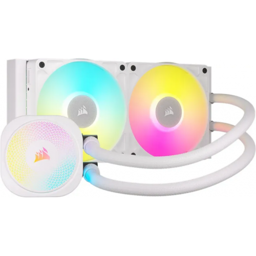 Cooler procesor Corsair iCUE LINK Titan 240 RX White, RGB LED, 2 x 120mm