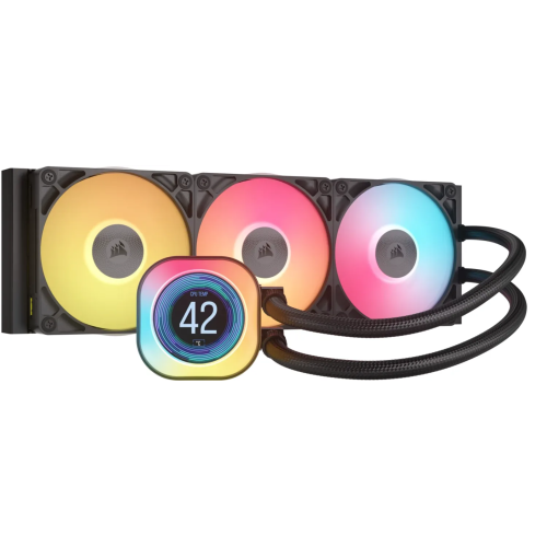 Cooler procesor Corsair iCUE LINK Titan 360 RX LCD, RGB LED, 3 x 120mm, Black