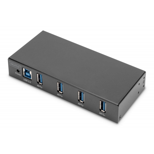 Hub USB Digitus by Assmann DA-70257, 4x USB 3.0, Black