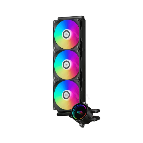 Cooler procesor PcCOOLER DA360 ARGB, ARGB LED, 3 x 120 mm, Black