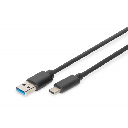 Cablu de date Digitus by Assmann DB-300136-010-S, USB-C - USB, 1m, Black