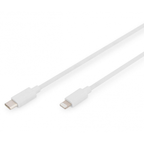 Cablu de date Digitus by Assmann DB-600109-020-W, USB 2.0 male - Lightning, 2m, White
