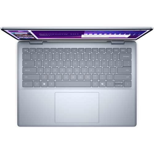 Laptop 2-in-1 Dell 14 Plus DB04250, Intel Core Ultra 7 256V, 14 inch Touch, RAM 16GB, SSD 512GB, Intel Arc Graphics 140V, Windows 11 Pro, Ice Blue