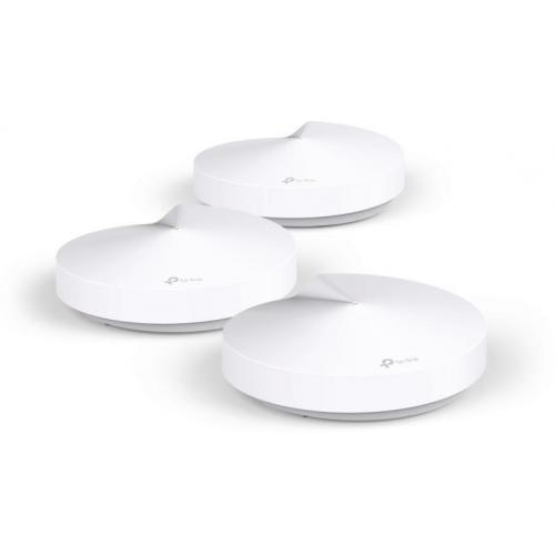 TP-Link AC1300 Whole Home Mesh Wi-Fi System, Deco M5 (3-Pack); Quad-coreCPU; 2 LAN/WAN Gigabit Ethernet Ports; Flash: 32 MB; SDRAM: 256 MB; 4*internal antennas per Deco unit; Wireless Standards: IEEE 802.11 ac/n/a5 GHz, IEEE 802.11 b/g/n 2.4 GHz; Frequenc