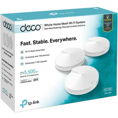 Router wireless TP-LINK Mesh Deco M5, 2x LAN, 3 bucati