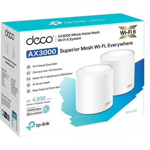 Router Wireless TP-Link Deco X50, 3x LAN, 2Buc