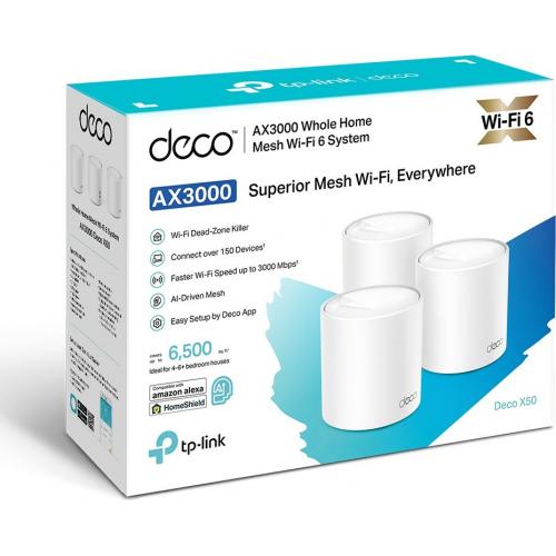 Router Wireless TP-Link Deco X50, 3x LAN, 3Buc