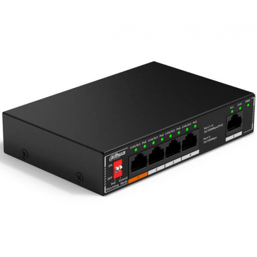 Switch Dahua DH-SF1008LP, 4 porturi, PoE