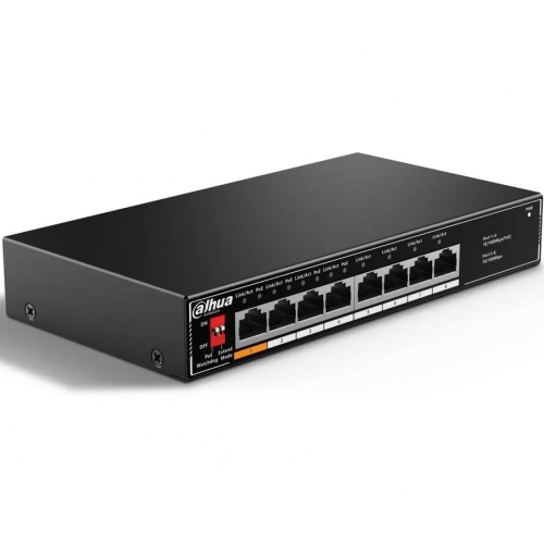 Switch Dahua DH-SF1008LP, 8 porturi (4 PoE)