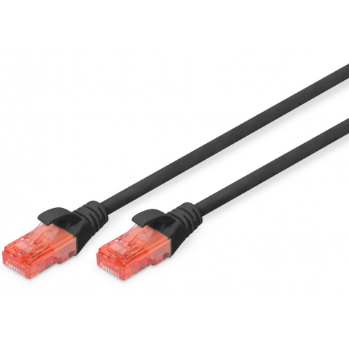 Patch Cord Digitus by Assmann DK-1612-030/BL, U/UTP, Cat6, 3m, Black