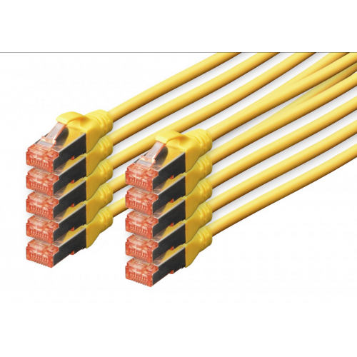Patch Cord Digitus by Assmann DK-1644-050-Y-10, S/FTP, Cat6, 5m, Yellow, 10buc